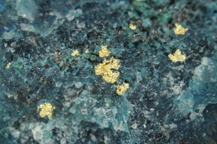 Native Gold in Shattuckite - Namibia #260104